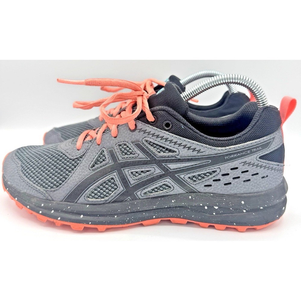 ASICS Torrance Trail Running Shoes Black Pink Womens 8.5 Athletic Sneakers Coral